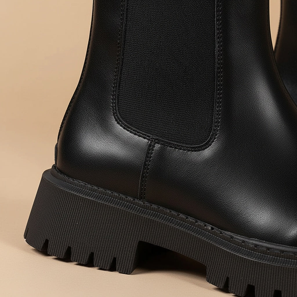 Sofia | Chelsea Boots Mulher Sola Grossa Biqueira Redonda