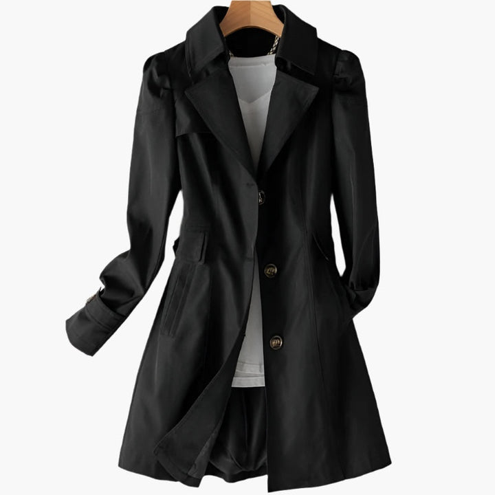 Sofia | Trench Coat Comprido Mulher Botões Gola Clássica
