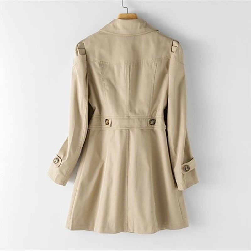Sofia | Trench Coat Comprido Mulher Botões Gola Clássica