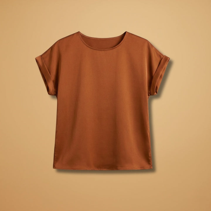 Sara | T-Shirt Básica Manga Curta Mulher Decote Redondo