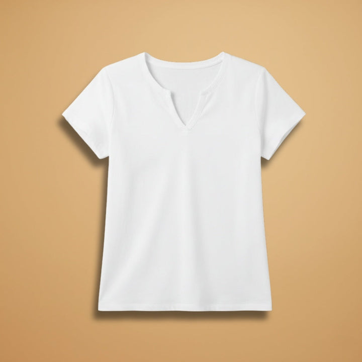 Marta | T-Shirt Decote V Manga Curta Mulher