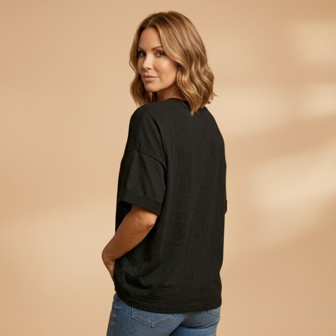 Mónica | T-Shirt Oversized Mulher Decote Redondo