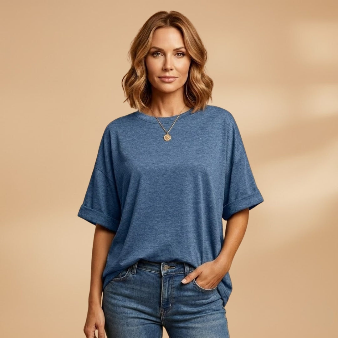 Mónica | T-Shirt Oversized Mulher Decote Redondo