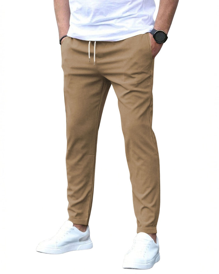 Tiago | Calças Chino Homem Slim Fit Cintura Elástica