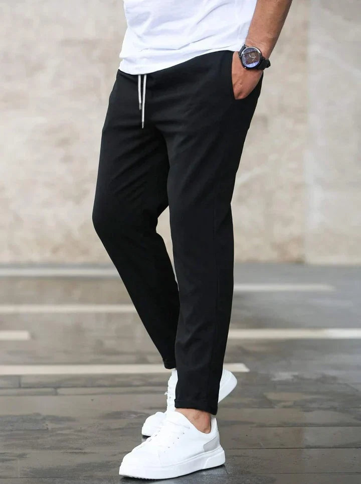 Tiago | Calças Chino Homem Slim Fit Cintura Elástica