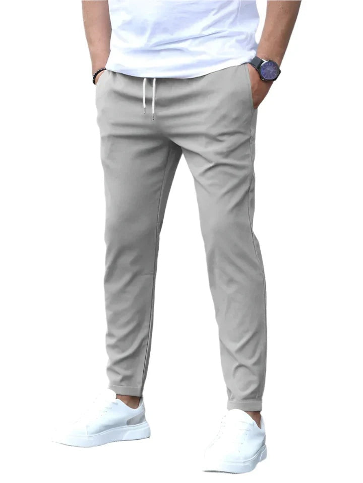 Tiago | Calças Chino Homem Slim Fit Cintura Elástica
