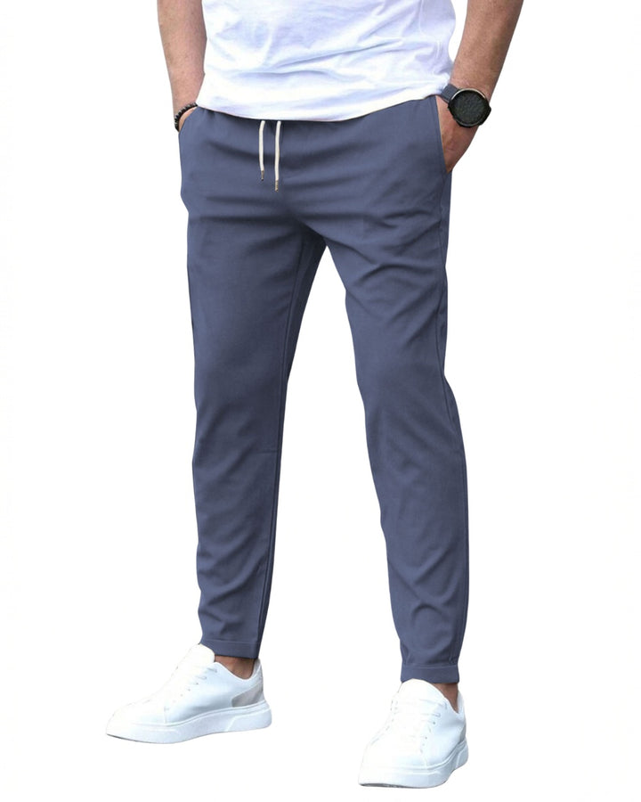 Tiago | Calças Chino Homem Slim Fit Cintura Elástica