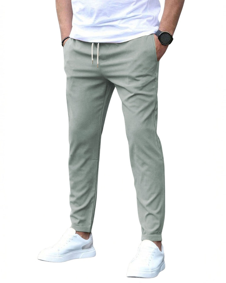 Tiago | Calças Chino Homem Slim Fit Cintura Elástica