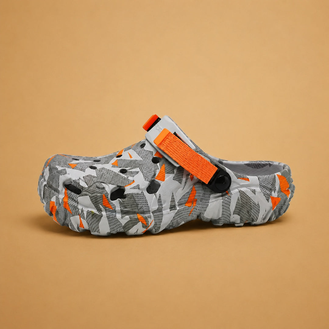 Tiago | Crocs Camuflagem Estampado Homem Correia Ajustável