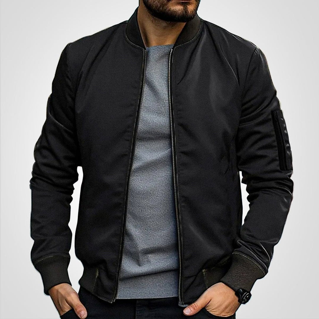 Tomás | Bomber Homem Casaco Bomber Clássico com Punhos em Ribanço