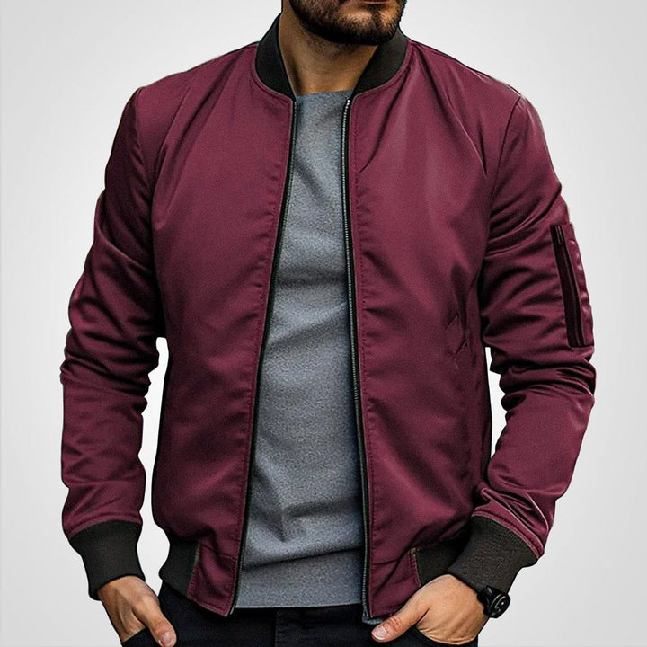 Tomás | Bomber Homem Casaco Bomber Clássico com Punhos em Ribanço