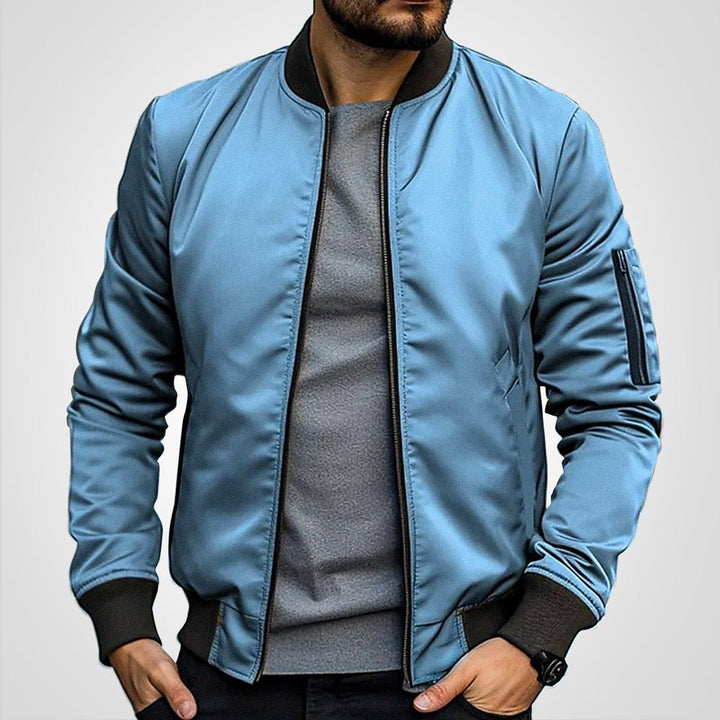 Tomás | Bomber Homem Casaco Bomber Clássico com Punhos em Ribanço