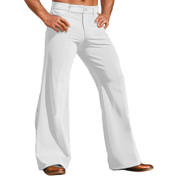 Vasco | Calças Wide Leg Homem Cintura Alta Padrão Riscas