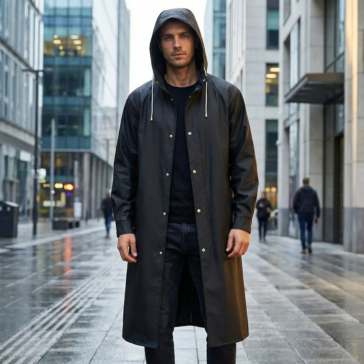 Vasco | Capa de Chuva Comprida Homem com Capuz