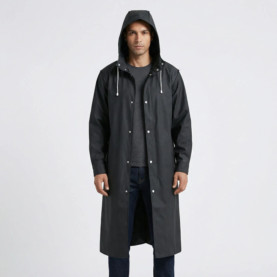 Vasco | Capa de Chuva Comprida Homem com Capuz