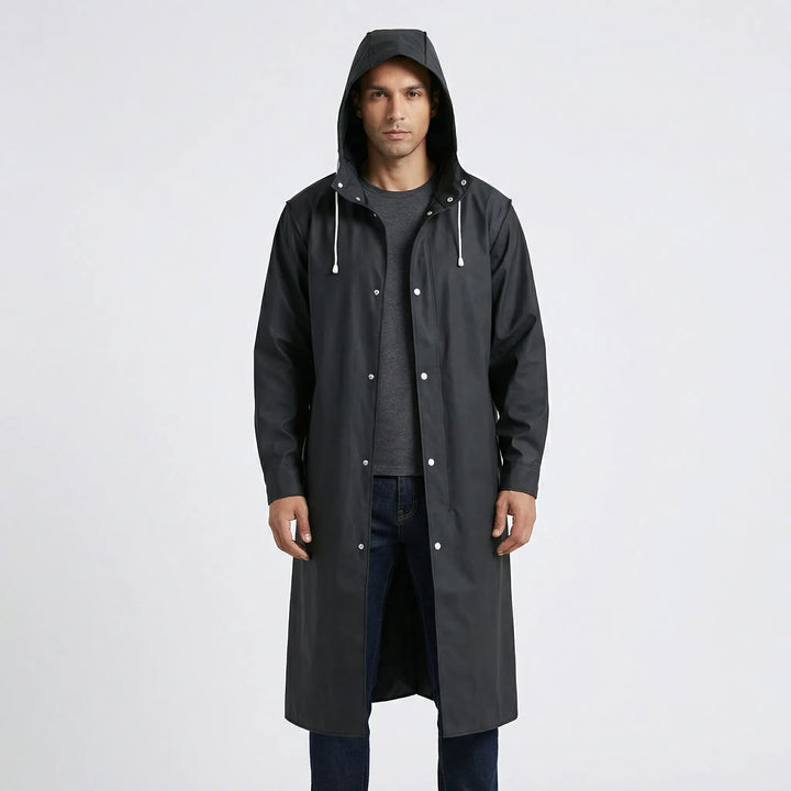 Vasco | Capa de Chuva Comprida Homem com Capuz