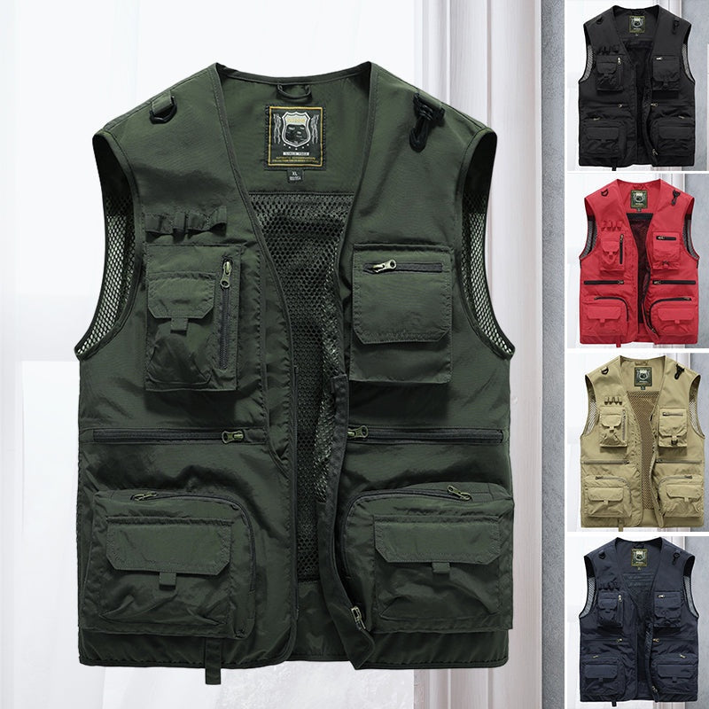 Vasco | Colete Outdoor Homem Multi-Bolsos Sem Mangas