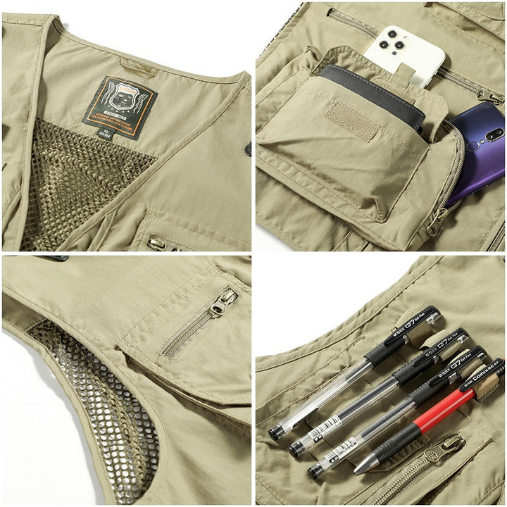 Vasco | Colete Outdoor Homem Multi-Bolsos Sem Mangas