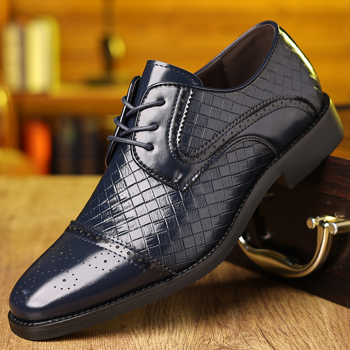 Vasco | Sapatos Oxford Brogue Homem Couro Texturado