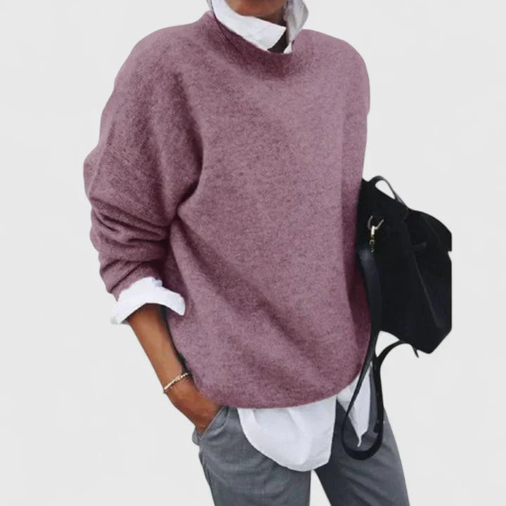 Vera | Camisola de Lã Mulher Gola Redonda Oversize