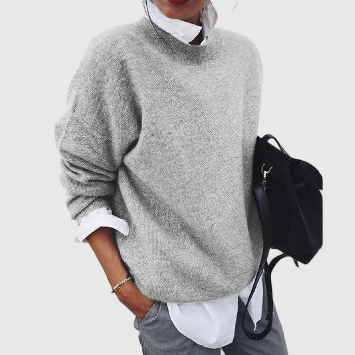 Vera | Camisola de Lã Mulher Gola Redonda Oversize