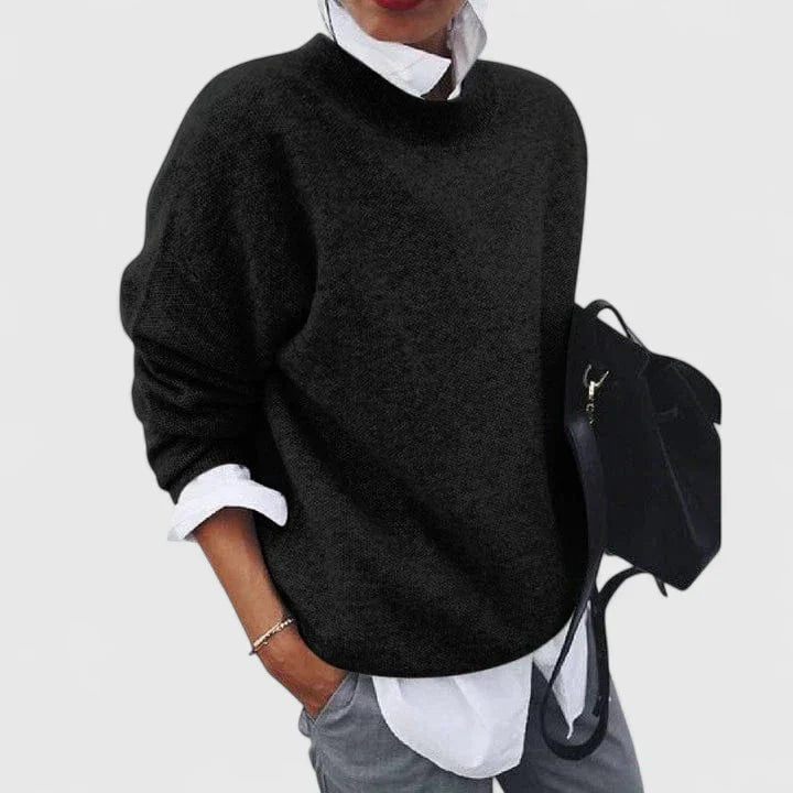 Vera | Camisola de Lã Mulher Gola Redonda Oversize
