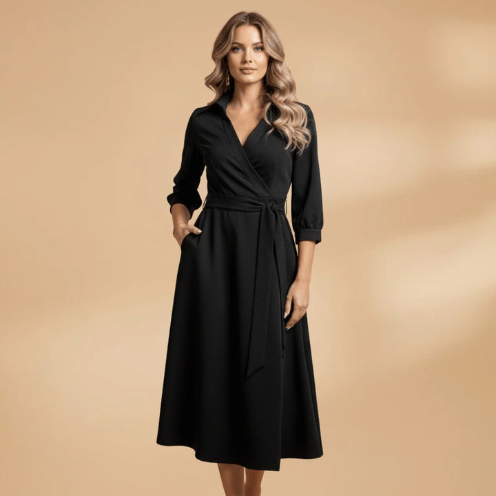Lara | Vestido Camiseiro Comprido Mulher Decote V