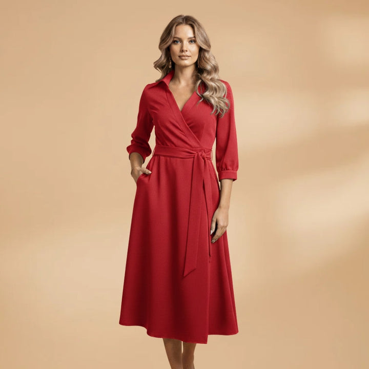 Lara | Vestido Camiseiro Comprido Mulher Decote V