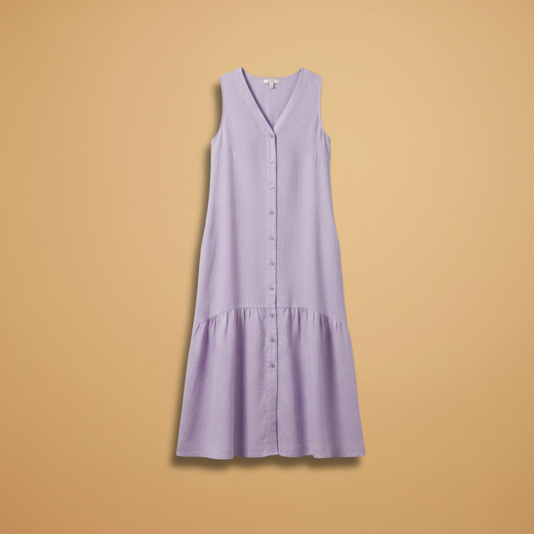 Carminho | Vestido Camiseiro Midi Mulher Sem Mangas