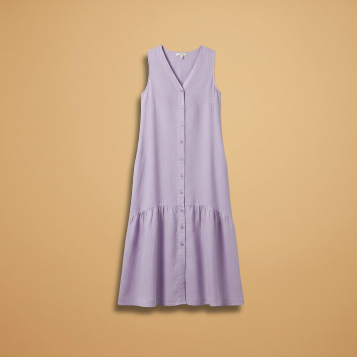 Carminho | Vestido Camiseiro Midi Mulher Sem Mangas