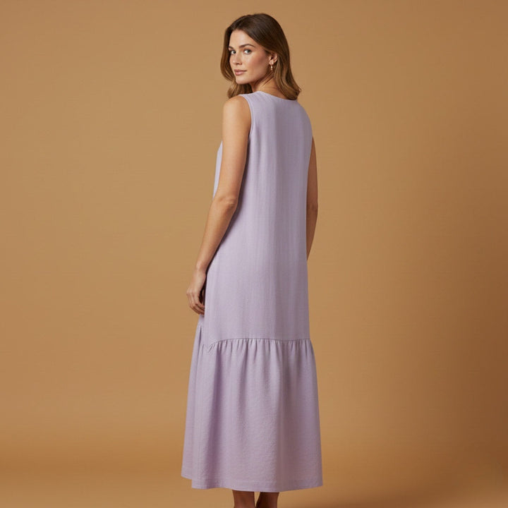 Carminho | Vestido Camiseiro Midi Mulher Sem Mangas