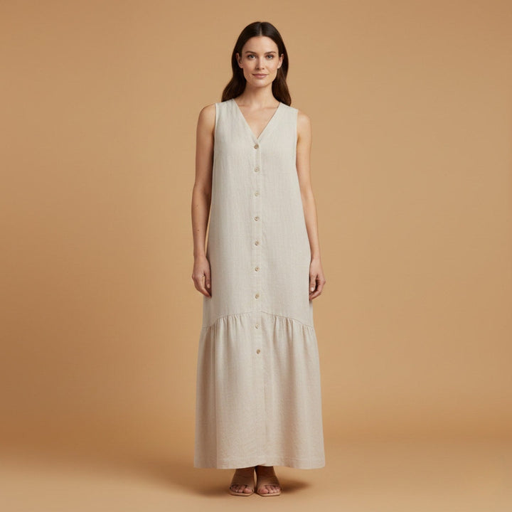 Carminho | Vestido Camiseiro Midi Mulher Sem Mangas