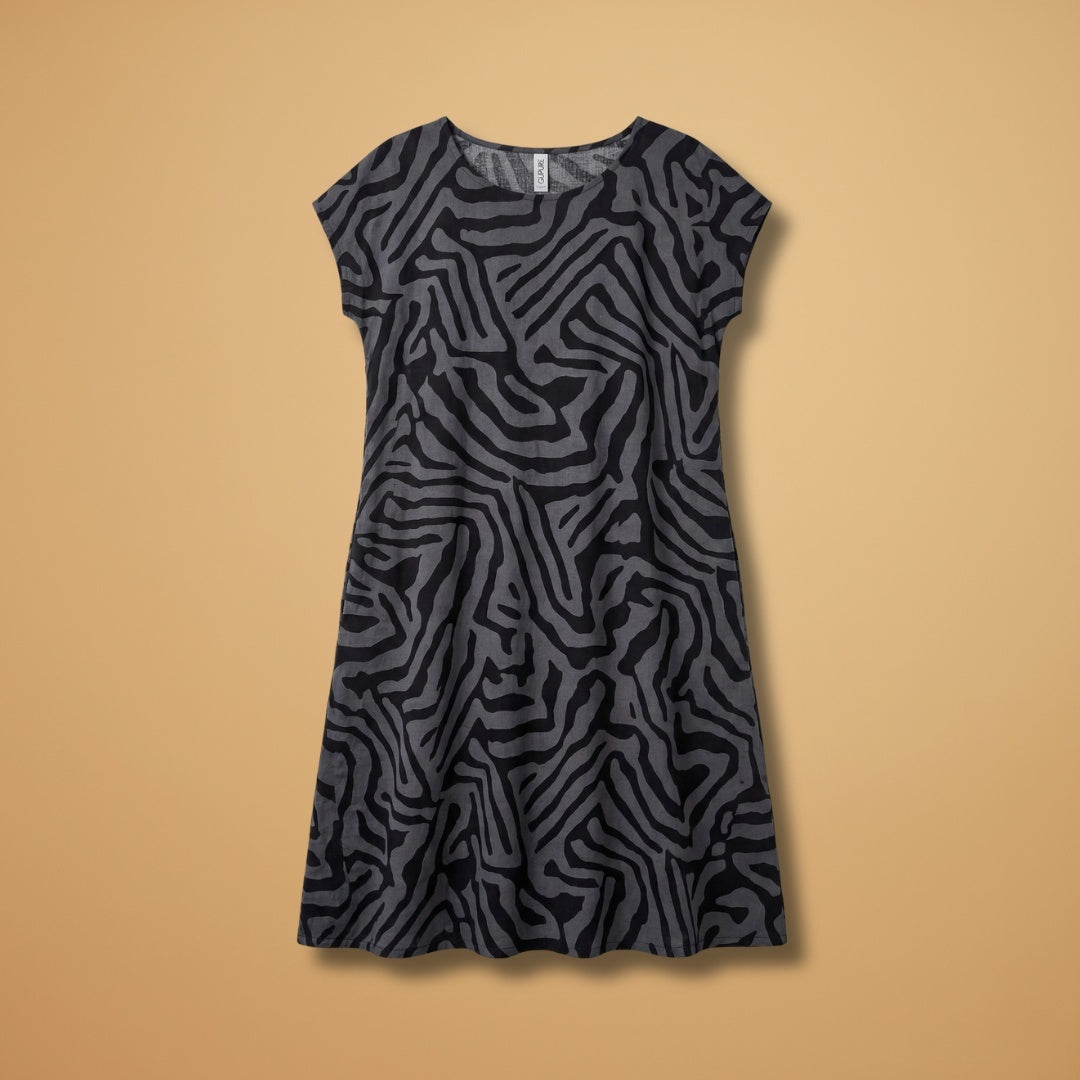 Dina | Vestido Casual Estampado Mulher Manga Curta
