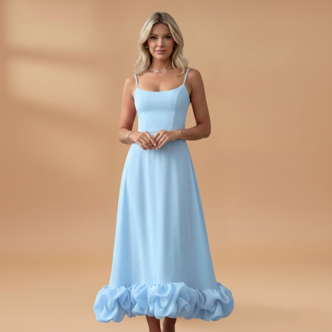 Sofia | Vestido Comprido Alças Mulher Barra Rendada