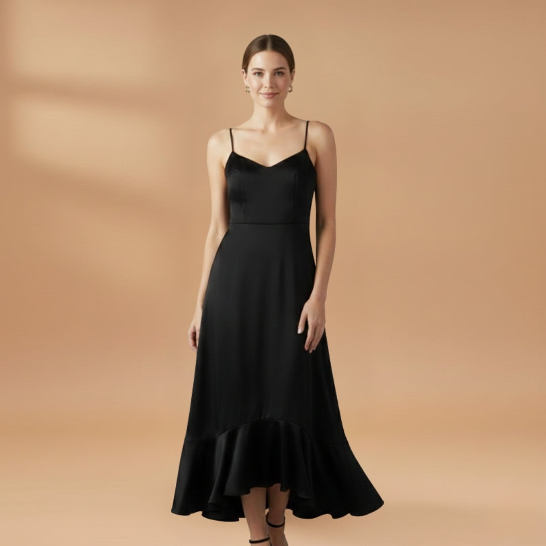 Sofia | Vestido Comprido Alças Mulher Barra Rendada