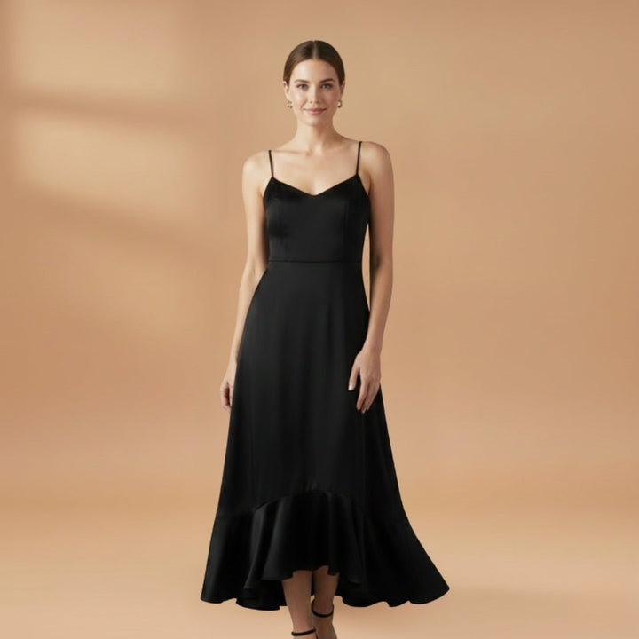 Sofia | Vestido Comprido Alças Mulher Barra Rendada