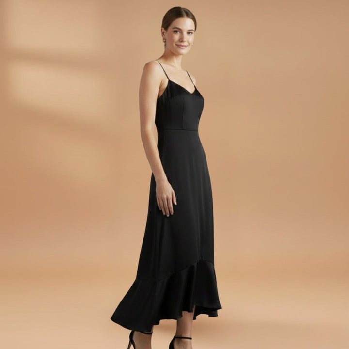 Sofia | Vestido Comprido Alças Mulher Barra Rendada