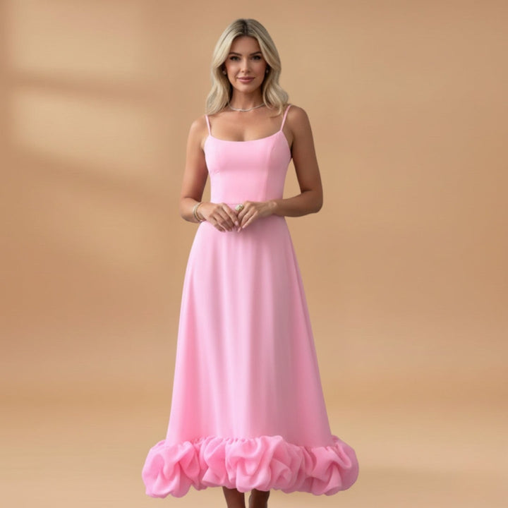 Sofia | Vestido Comprido Alças Mulher Barra Rendada