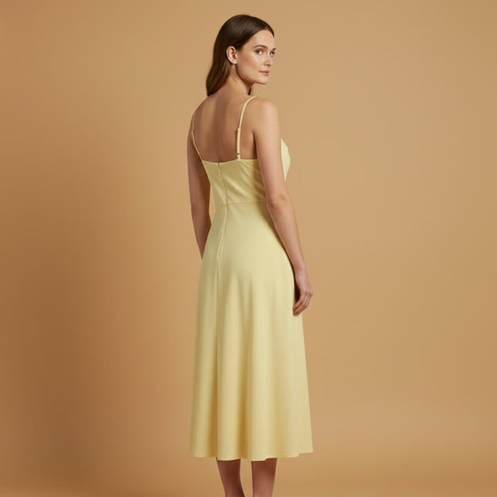 Alice | Vestido Comprido Alças Mulher Decote Quadrado