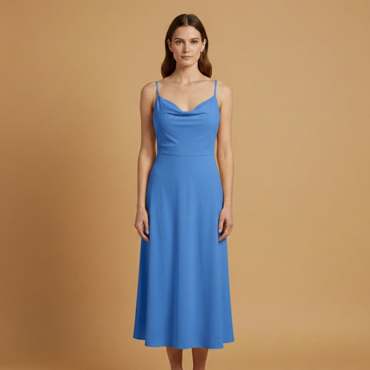 Alice | Vestido Comprido Alças Mulher Decote Quadrado