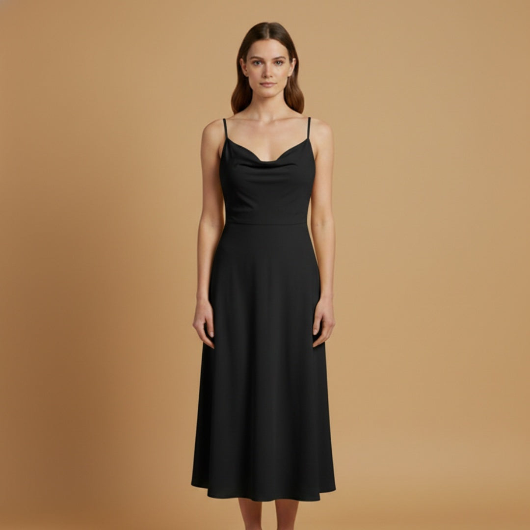 Alice | Vestido Comprido Alças Mulher Decote Quadrado