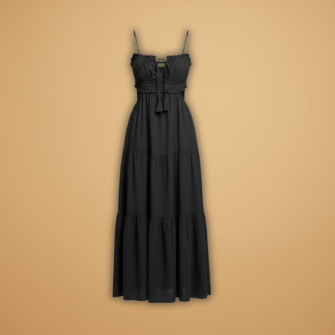 Maria | Vestido Comprido Alças Mulher Saia em Camadas