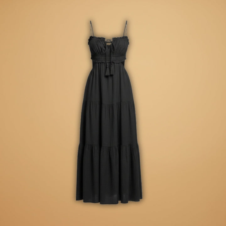 Maria | Vestido Comprido Alças Mulher Saia em Camadas
