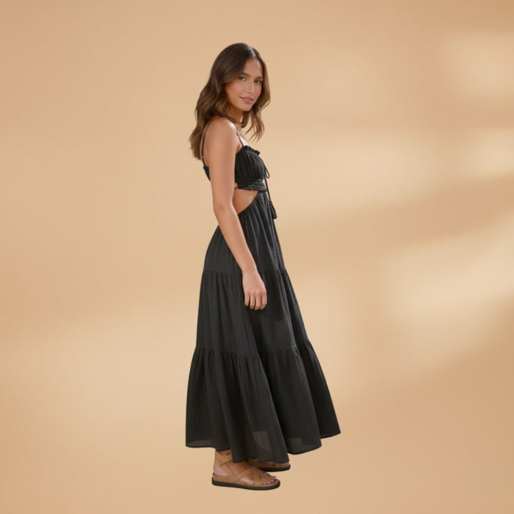 Maria | Vestido Comprido Alças Mulher Saia em Camadas