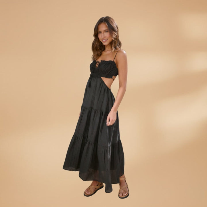 Maria | Vestido Comprido Alças Mulher Saia em Camadas