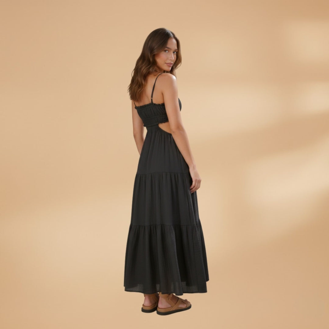 Maria | Vestido Comprido Alças Mulher Saia em Camadas