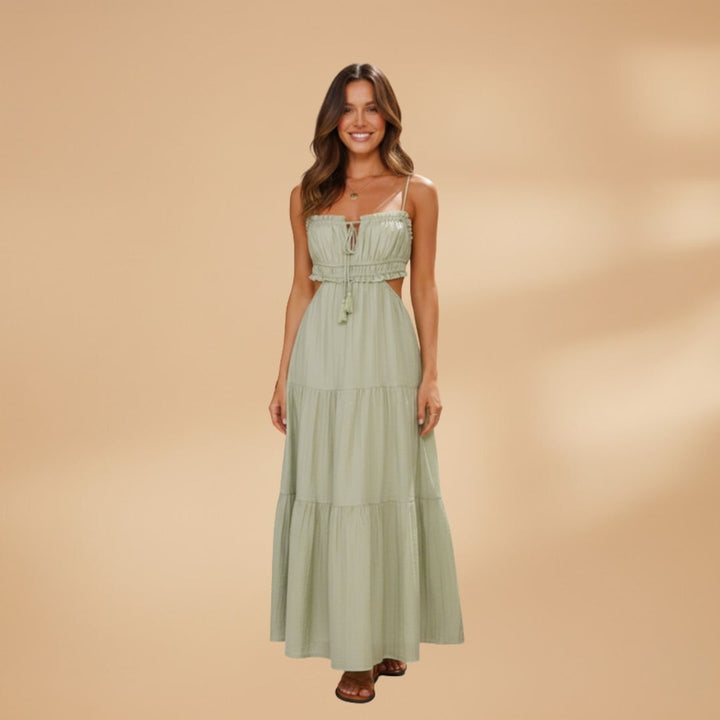 Maria | Vestido Comprido Alças Mulher Saia em Camadas