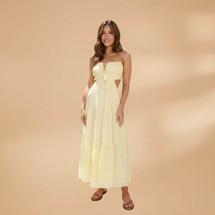 Maria | Vestido Comprido Alças Mulher Saia em Camadas