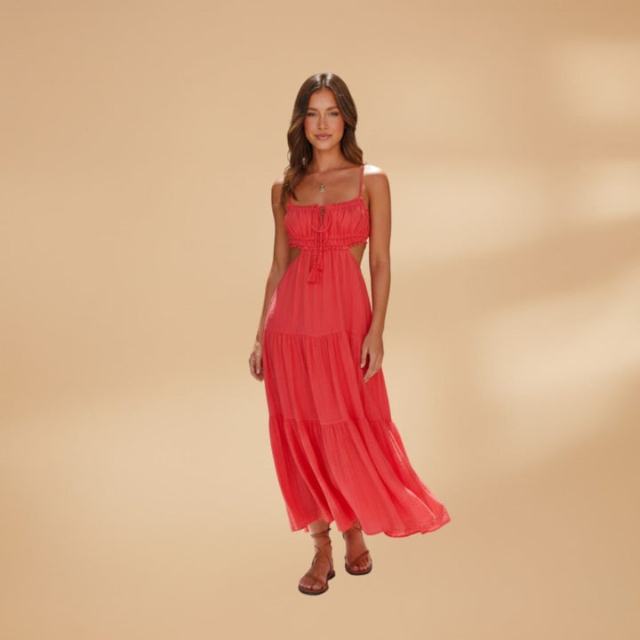 Maria | Vestido Comprido Alças Mulher Saia em Camadas