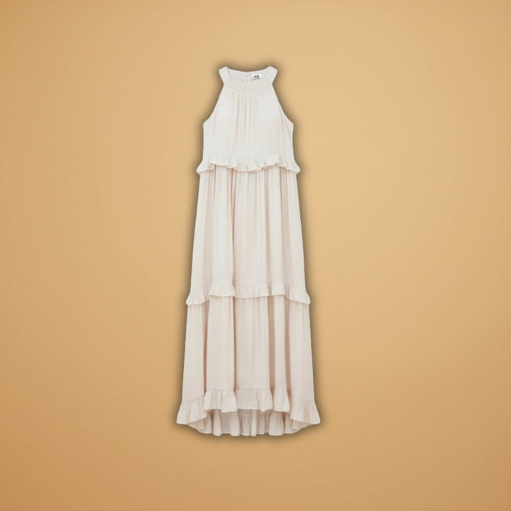 Manuela | Vestido Comprido Camadas Mulher Franzido